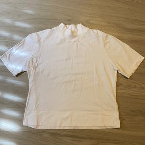 Zara White mock neck tshirt